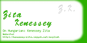 zita kenessey business card